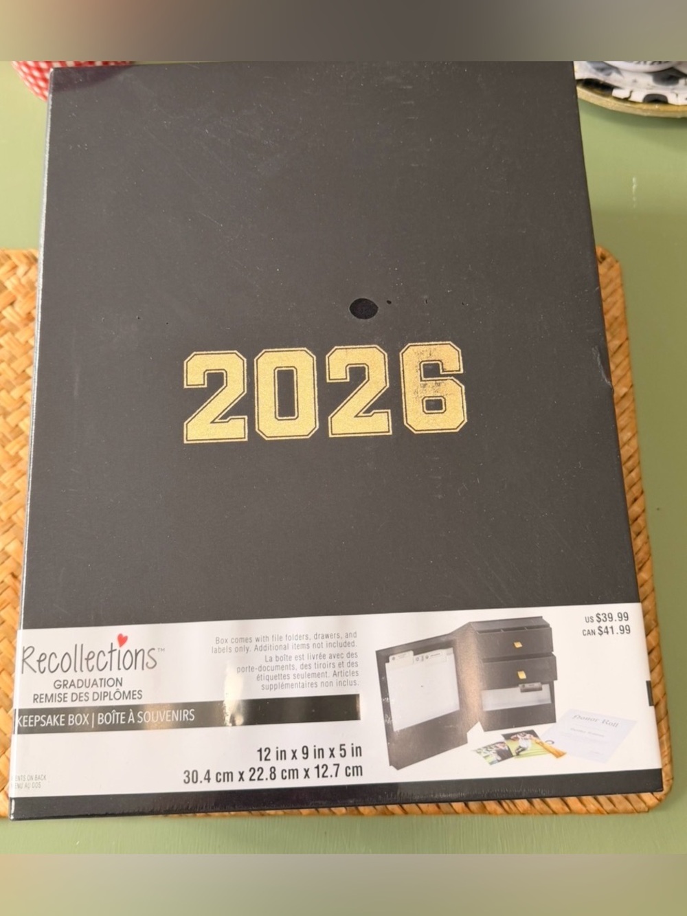 Recollections Black and Gold 2026 Keepsake Box